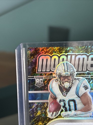 2021 Panini Spectra - Monumental Memorabilia Chuba Hubbard 3 Color Patch 8/8 - Picture 2 of 11