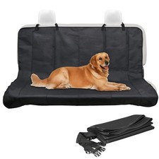 Seat Cover Rear Back Car Truck Pet Dog Travel Waterproof Bench Protector Black
