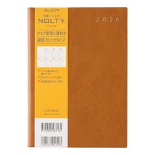 NOLTY 2026 B6 Weekly Planner, Ecrit 8, Camel Starts December 2025 