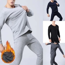 Mens Thermal Underwear Two Piece Sets Coldproof Long Johns For Comfort