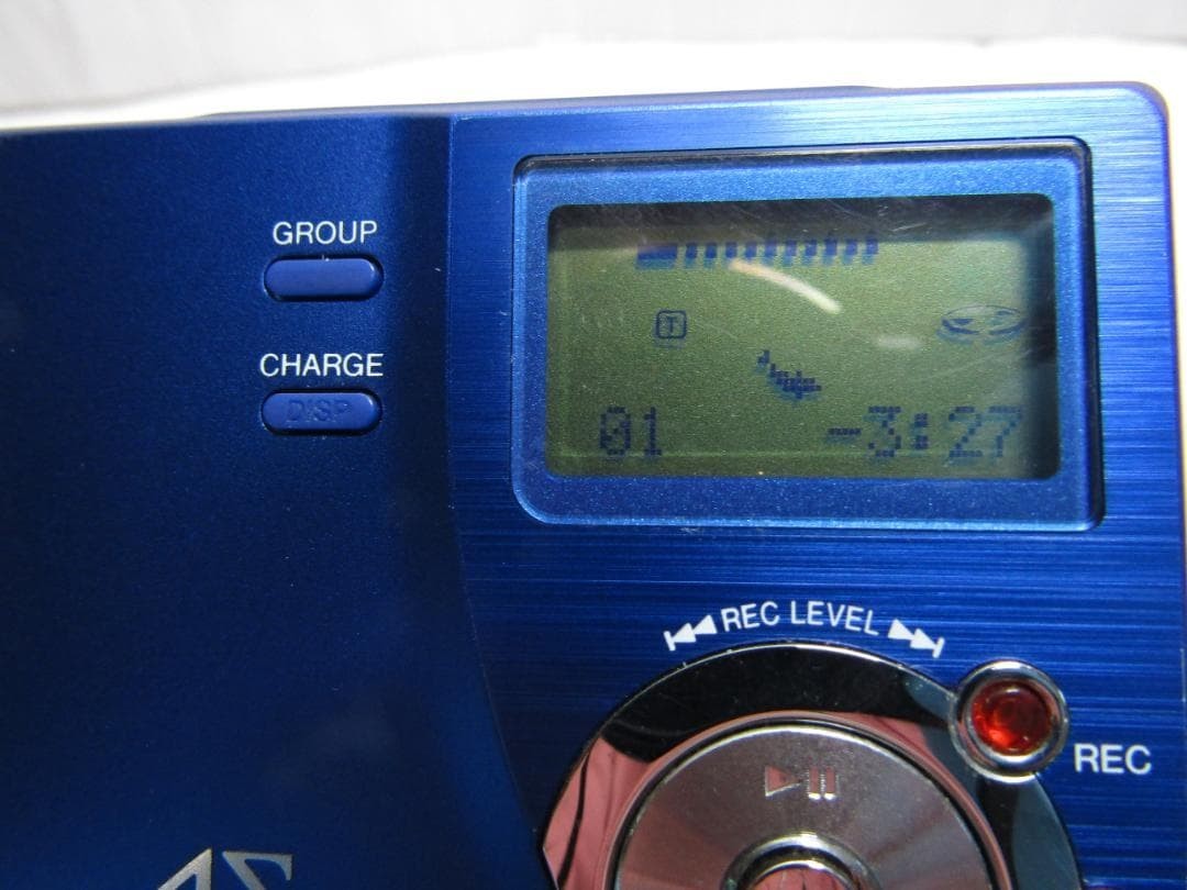 Sharp MD Player MD DR7 MDLP Walkman Recorder Blue Used Japan