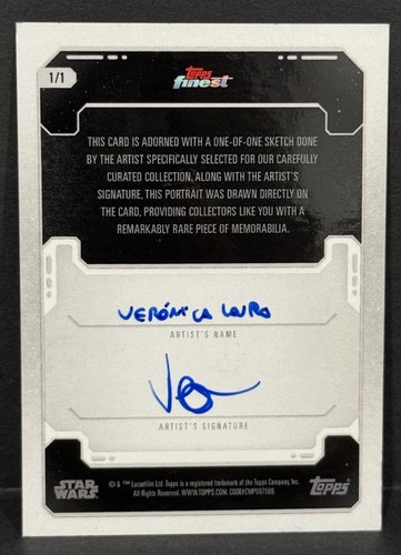 2023 Topps Finest Star Wars General Grievous 1/1 Sketch By Veronica Louro - Picture 5 of 5
