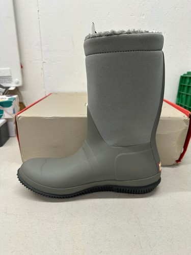 Hunter Original Roll Top Sherpa Boot Tundra Grey/Docker Gr Women's US 10 - Picture 6 of 9