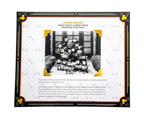 DISNEY EDIZIONE LIMITATA TOPOLINO E MINNIE MOUSE BAMBOLA PELUCHE DA COLLEZIONE - Foto 6 di 10