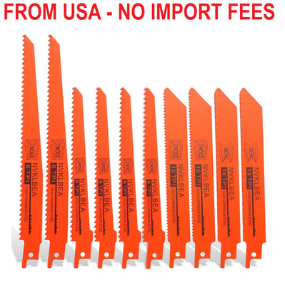 10-Piece Reciprocating Saw Blades 6 & 8 Inch Wood & Metal Cutting Saw Blades Pre