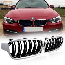 For 2012-2018 Bmw F30 F31 328i M Sport Front Kidney Grill Dual Slat Chrome Black For 2012-2018 Bmw F30 F31 328i M Sport Front Kidney Grill Dual Slat Chrome Black