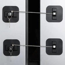 Fridge Lock,2 Pack Refrigerator Locks with Keys,Freezer Lock and Child Safety