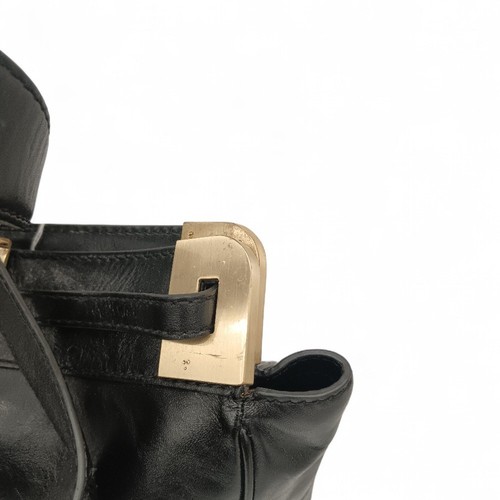 Reiss Handbag Size Large Black Leather Women's Top Handle Smart Work Preloved - Picture 8 of 24