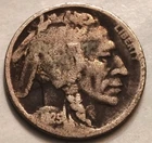 1925-S Buffalo Nickel ~ Very Good VG+  ORIGINAL ~ LOW MINTAGE, ONLY 6,256,000 #B