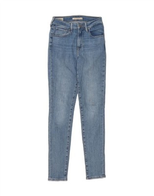 Levi's Damen 721 High Rise Skinny Jeans W25 L32 Blau Baumwolle DR51