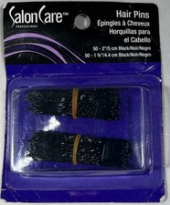 Salon Care Black Hair Pins - Includes: 50 - 2" and 50 - 1 3/4" - Total 100 Pins