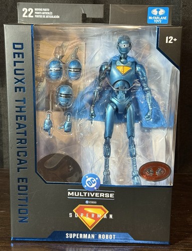 MCFARLANE DC MULTIVERSE EDIZIONE TEATRALE SUPERMAN ROBOT FILM ROSSO PLATINO
