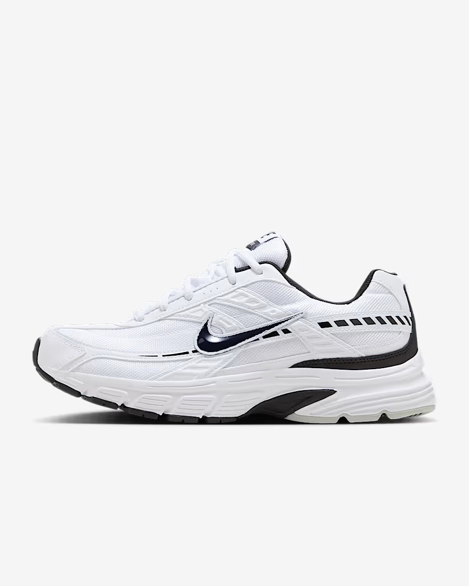 ★Nike★ Initiator M White Black 394055100 394055-100 Nike Initiator White Black Lace up Gym Running Sneakers