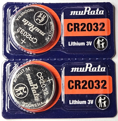 CR2032 MURATA 2PK 3V LITHIUM (GREAT EXP 2036) DL2032 ECR2032 FREE SHIPPING