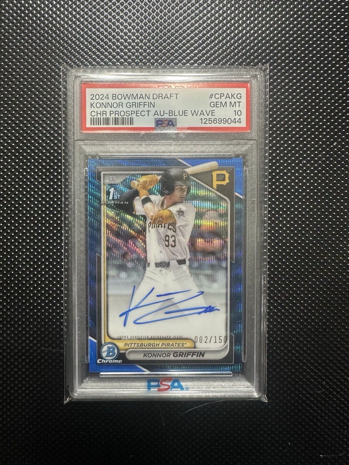 2024 Bowman Draft Chrome Bowman 1st Auto Konnor Griffin Blue Wave Refractor /150