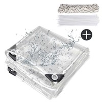 Transparente Plane Mit ÖSen 250G/M² Durchsichtige Plane Wasserdicht Abdeckplane