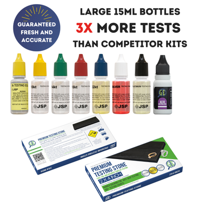 #ad #ad Gold Silver Platinum Testing Kit Test 9K 10K 12K 14k 18K 22K 999 925 Sterling $26.97