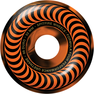 Spitfire Wheels Formula 4 Classics 52mm 99A Swirl Orange Black