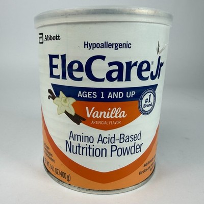 Abbott EleCare Jr Vanilla Amino Acid Nutrition Powder 14.1oz Expires 7/1/26