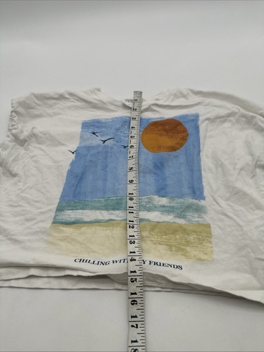 Zara T-Shirt Youth Girl Size 12 Graphic Print White ..#25302 - Picture 6 of 8