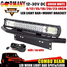 12-23 Zoll 20" LED Lightbar+Kennzeichenhalterung Arbeitsscheinwerfer 12V Offroad