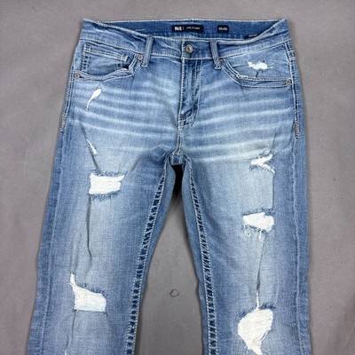 BKE Buckle Jeans Mens 34x32 Blue Jake Pants Stretch Straight Faded (Tag33x32)
