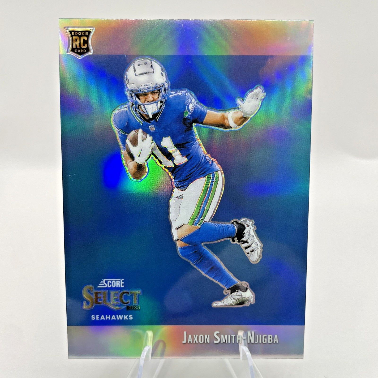 2023 Panini Select - Score Select Throwback Jaxon Smith-Njigba Silver Prizm (RC)