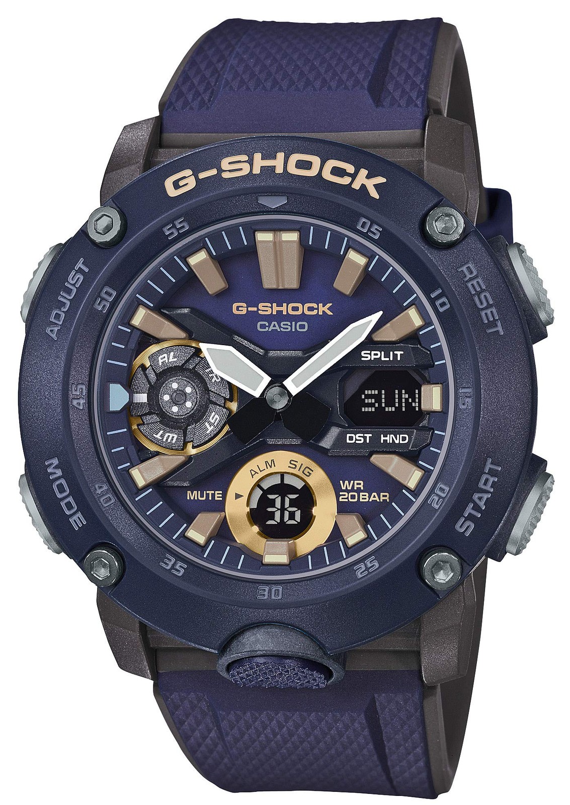 G-SHOCK Casio Мужские часы с карбоновым сердечником GA-2000-2AJF Фиолетовый