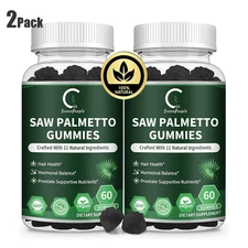 Saw Palmetto Gummies for Prostate Supplements, DHT Blocker, Hormonal Balance