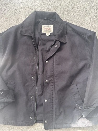 Abercrombie & Fitch Men's Black Quilted Jacket XL Button/Zip Point Collar image 2