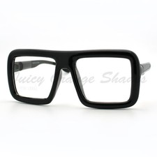 Thick Square Glasses Clear Lens Eyeglasses Frame Super Oversized Fashion