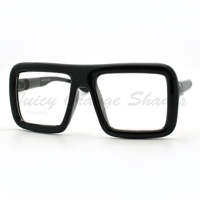 oversized black eyeglass frames