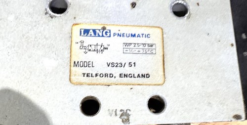 LANG VS23/51 PNEUMATIC SOLENOID VALVE - Picture 3 of 3