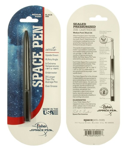 Fisher Space Pen #SM4B Carded Matte Black Anti Gravity Space Pen - Picture 3 of 8