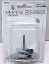 Signature Hardware SH131SS Faucet Hole Cover in Stainless Steel - New