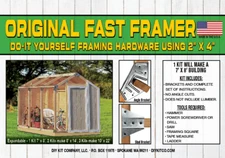 Storage Shed DIY Fast Frame Shed Kit. Expandable. No Angled Cuts Made in the USA