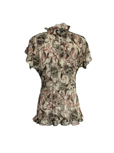 Clothing Co by Notations Womens Blouse Over Shirt Size Small Semi Sheer Ruffles - Picture 2 of 7