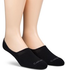  40 Calvin Klein Men'S 2-Pair Pack No-Show Cotton Liner Socks Black Shoe 7-12