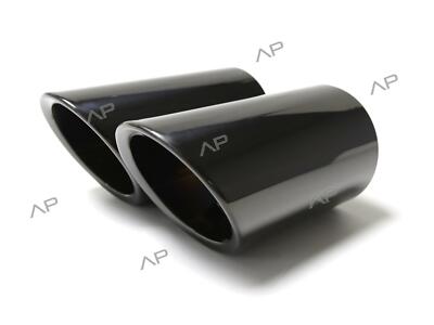 65 Mm Schwarze Auspuffblende Für Audi A3 Sportback 8P/8V, A4 B7 Avant & Mehr – Oval, Hochglanz Edelstahl
