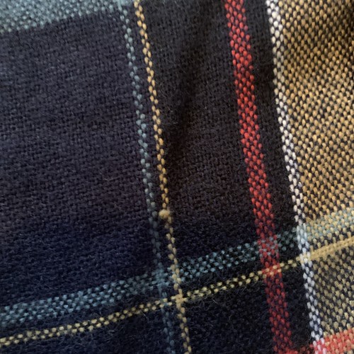 Vintage Sears Flannel Shirt Perma-Prest Red Blue Plaid Large 1960’s W/ Tags READ - Picture 3 of 17