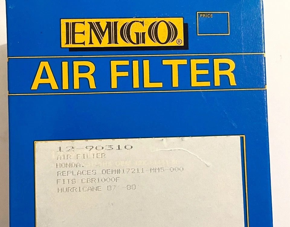 EMGO Honda CBR1000F Air Filter Element 1987/88 NEW! nos OEM#17211-MM5-000 - Image 3 of 4