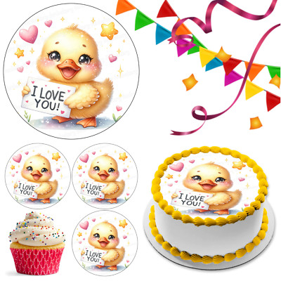 Liebe Valentinstag Ente Tortenaufleger essbar Party Deko Geburtstag Feier