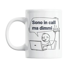 Gesar Tazza Divertente da Ufficio - Tazza " Sono in Call ma Dimmi " -Idee Regalo