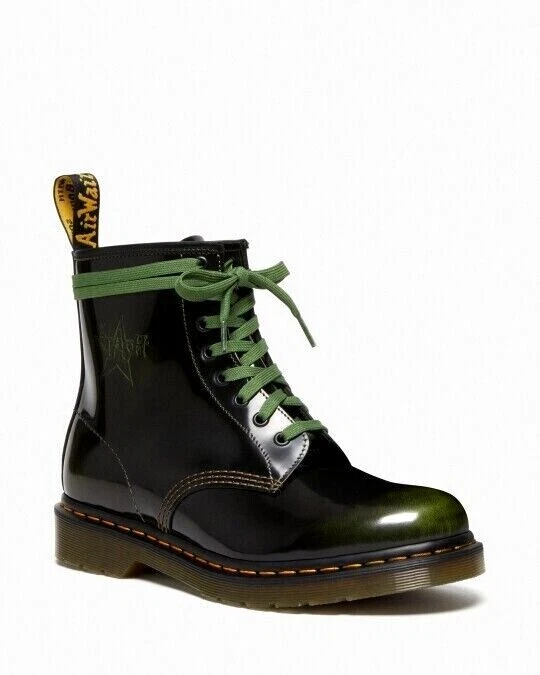 Dr. Martens 1460 The Clash Leather Boots Green Arcadia 28000342 Size UK 4-8