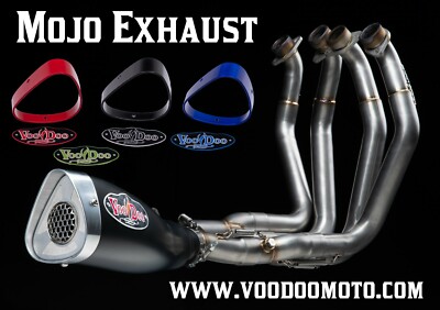 VooDoo 4 Into 1 MOJO Race Exhaust Suzuki Hayabusa GSX1300 1999-2026 Black