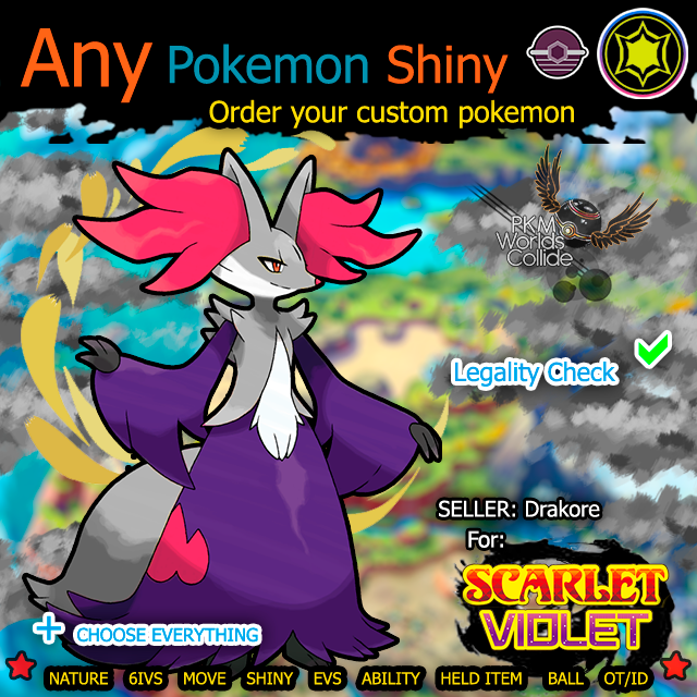 Pokémon Scarlet and Violet ✨SHINY✨ Lucario W/ Best 6IV + Customizable