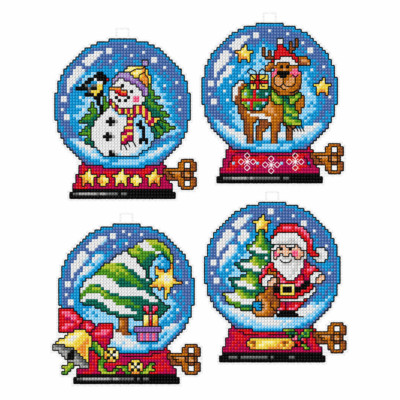 Orchidea Z�hlte Kreuzstich-Kit: Weihnachtsornamente: Set Von 4