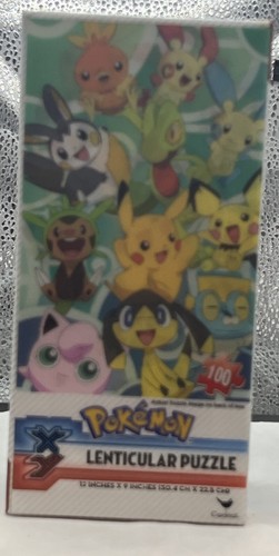 Pokemon Lenticular Puzzle 100 Pieces 12" x 9" by Cardinal - NEW SEALED - Picture 2 of 7