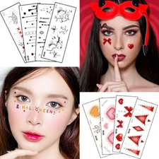 Halloween Tattoo Stickers Body Art Face Stickers Temporary Tattoos Long-lasting∂