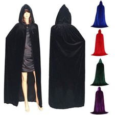 Vampire Cape Cloak Hooded Cloak Medieval Witch Adults Halloween Cosplay Costume